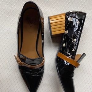 Fluevog Effortless GiGi black floral